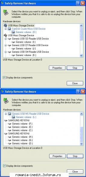 problema remove hardware - buna cum sa fac sa-mi apara doar stik-urile, nu - Tech Support