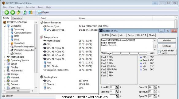 temperaturi everest si speedfan - Stie cineva ce temeratura poate sa fie la - Tech Support