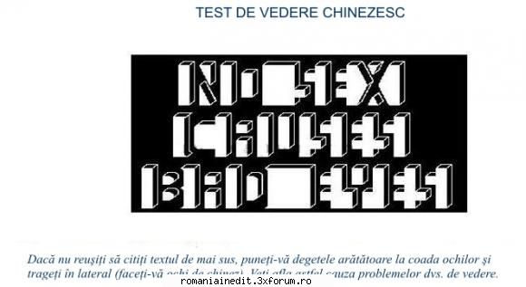 test de vedere chinezesc - si chiar merge... incercati! - Funny