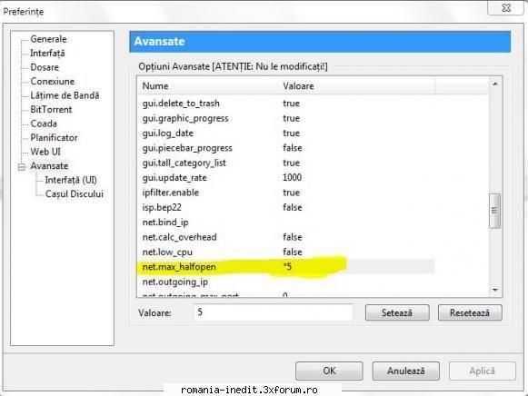 utilizare cpu 100% - uite seteaza ca aici: sursa: @Pinochio - Tech Support