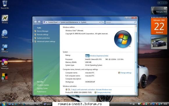 vista - salut baieti, am si eu o problema am instalat - Tech Support