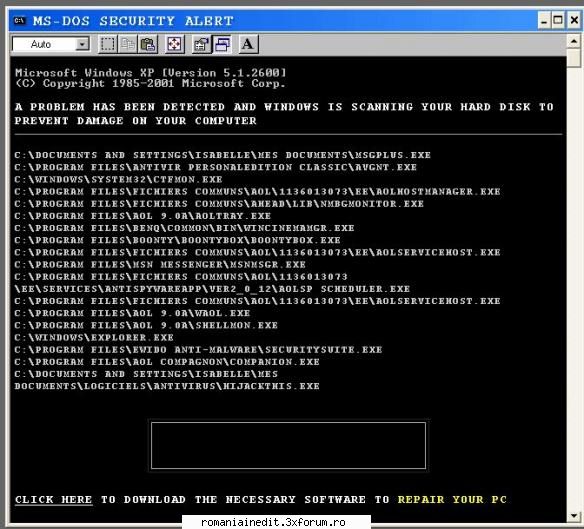 warning. - asta e ultimul anunt aparut, ce-i fac? - Tech Support